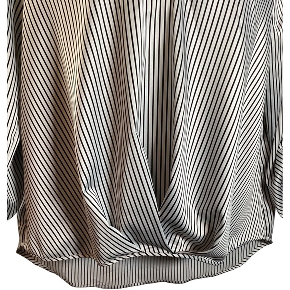 Chic Black and White Striped Blouse, Plus Size 2X - Picture 4 of 9